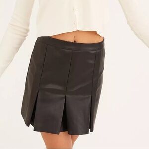 Urban outfitters Size small pleated vegan leather skirt
